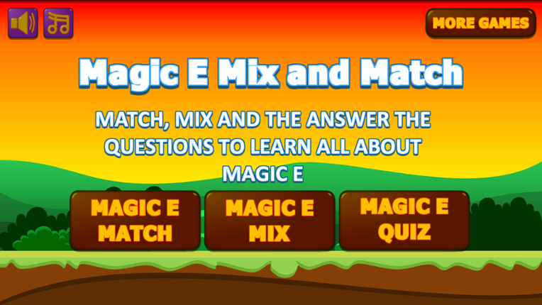 Silent / Magic E Mix and Match Game - Learning to Read Game Cover