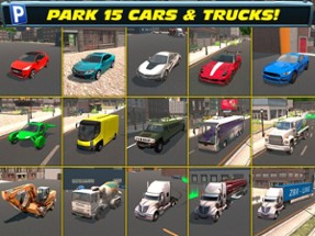 Trailer Truck Parking with Real City Traffic Car Driving Sim Image