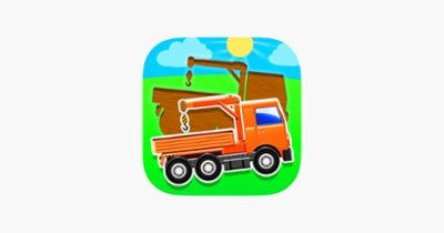 Truck Puzzles for Toddlers. Baby Wooden Blocks Image