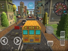 Pixel School Bus Free Style Driving Image