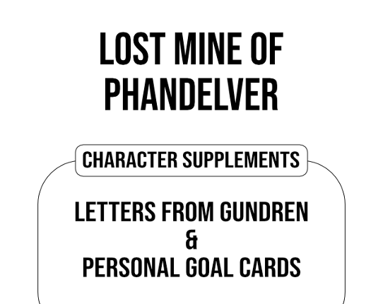 Lost Mines of Phandelver Player Supplements Game Cover