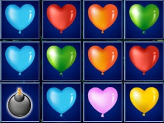 Heart Balloons Block Collapse Game Cover
