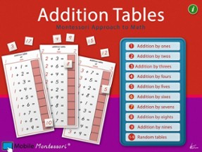Addition Tables - Montessori Image