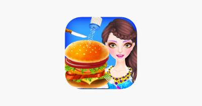 Cooking Hamburger Girl Makeup Image