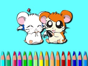Hamster Coloring Book Image