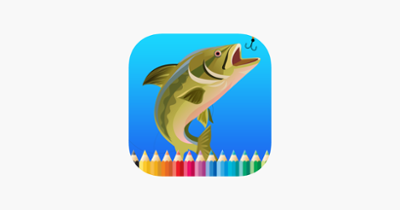 Fish Coloring Book For Kids: Drawing &amp; Coloring page games free for learning skill Image