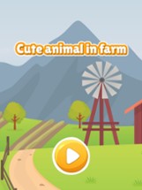 Cute animal in farm coloring book games for kids Image