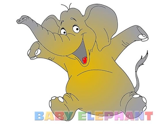 Baby Elephant Coloring Game Cover