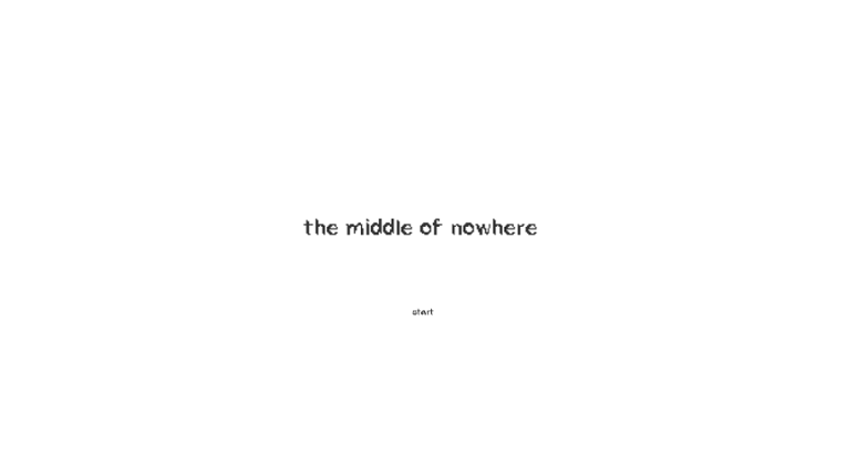 the middle of nowhere Game Cover