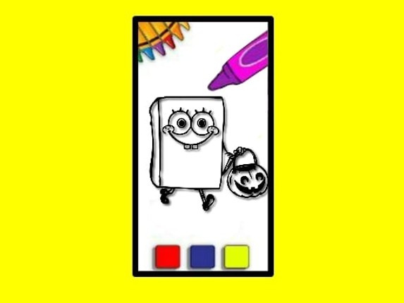 SpobgeBob Halloween Coloring Book Game Cover