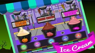 Zombie Ice Cream Factory Simulator - Learn how to make frozen snow cone,frosty icee popsicle and pops for zombies in this kitchen cooking game Image