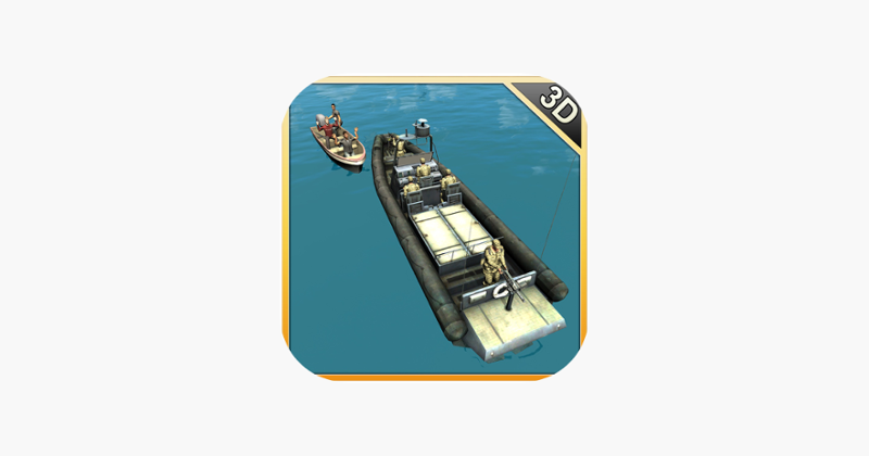 Army Boat Sea Border Patrol – Real mini ship sailing &amp; shooting simulator game Game Cover