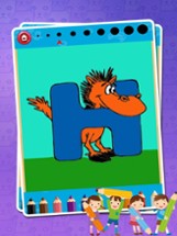 ABC Coloring and Cartoon Animal Alphabet Image