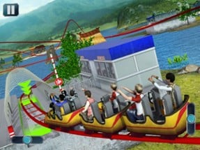 Theme Park Roller Coaster Ride Image