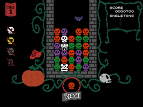 Bones in the Boneyard: Halloween Falling Skulls Game Image
