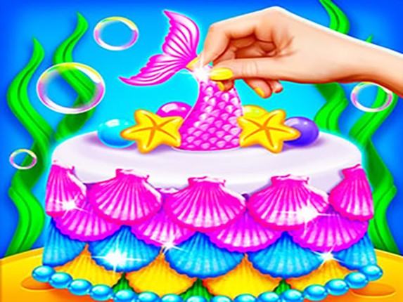 Mermaid Glitter Cake Maker Game Cover