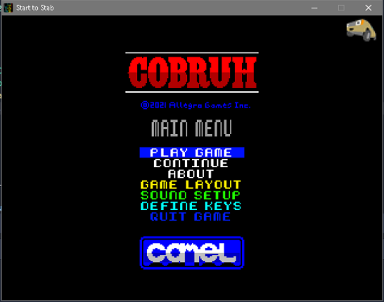 Cobruh - a fan interpretation of an old Spectrum game from 1986 Game Cover