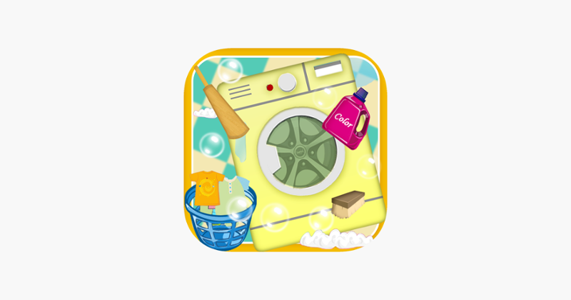 Wash laundry &amp; Iron Clothes Game Cover