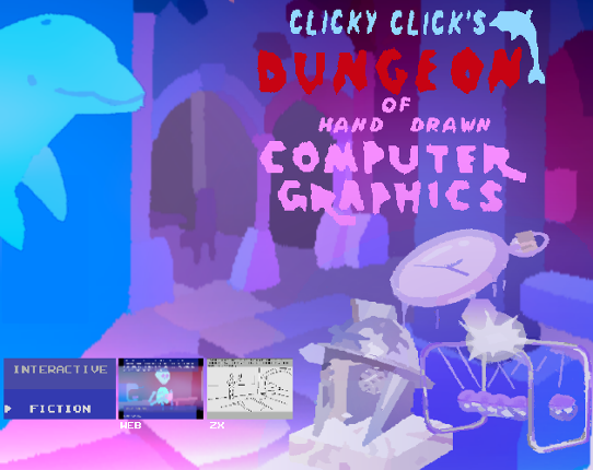 clicky clicks dungeon of hand drawn computer graphics Game Cover
