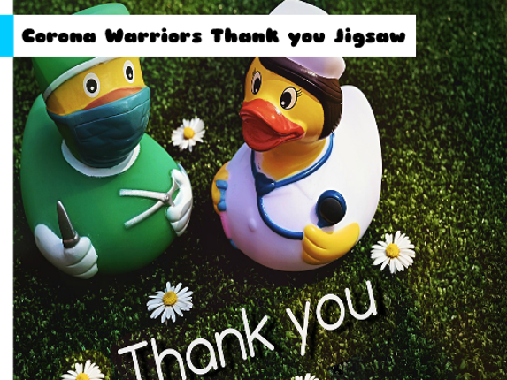 Corona Warriors Thank you Jigsaw Game Cover