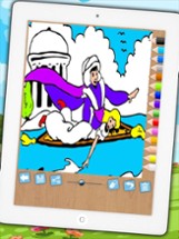 Pintar cuentos de hadas: juego educativo para colorear a Rapunzel o Cenicienta para niños Image