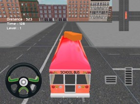 School Bus Parking Driving Image