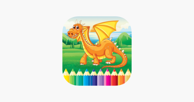 Dragon Dinosaur Coloring Book - Drawing for kids free games Image