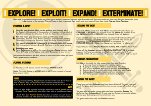 Explore! Exploit! Expand! Exterminate! Image