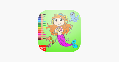 Games Princess Mermaid Coloring Book Art Pad:Easy painting for little kids Image