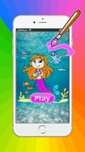 Games Princess Mermaid Coloring Book Art Pad:Easy painting for little kids Image