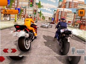 US Police Moto Bike Cop Chase Image