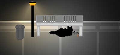 The simple game of Cat and Mouse with a side of guns and some rain at night. Image