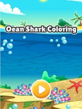 Shark in ocean coloring book games for kids Image