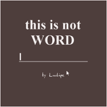 this is not WORD Image