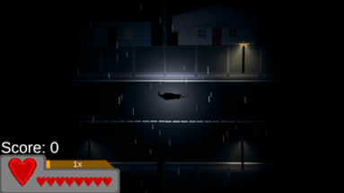 The simple game of Cat and Mouse with a side of guns and some rain at night. Image