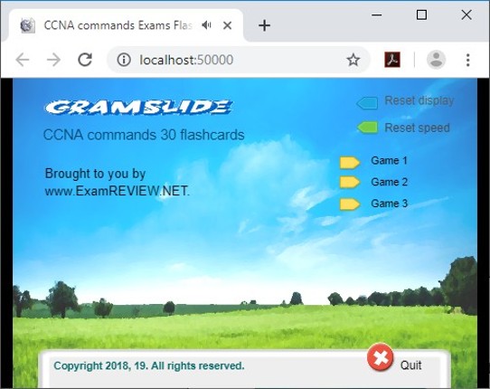 CramFLASH CCNA router commands 30 Random FlashCards Game Cover