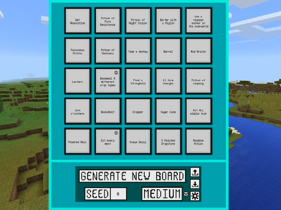 Minecraft Bingo+ V3 Game Cover