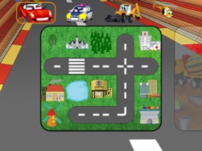 Cars City Builder - funny free educational shape matching game for kids, boys, toddlers and preschool Image