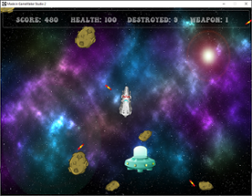 One Button Controlled  -  Asteroid - Accessible Game Image
