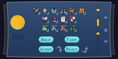 Quests User Interface (UI) Framework for Unity with Graphics Image