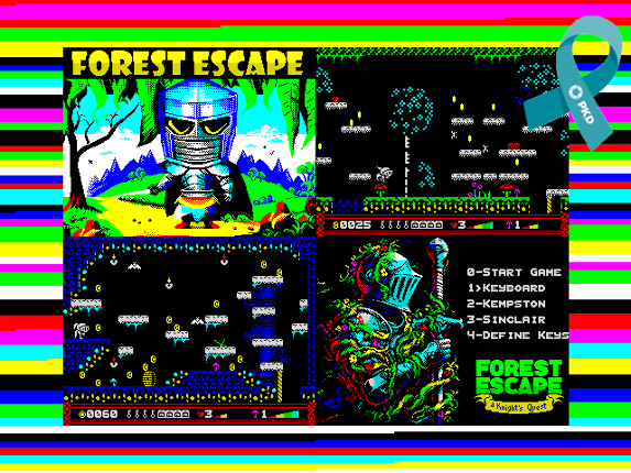 Forest Escape - A Knight's Quest (ZX Spectrum 48K-128K) Game Cover