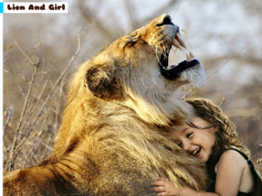 Lion And Girl Jigsaw Image