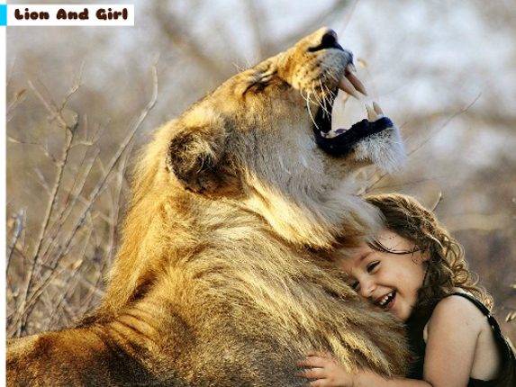 Lion And Girl Jigsaw Game Cover