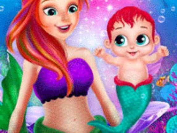 Mermaid Newborn Baby Care Game Cover