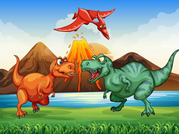 Colorful Dinosaurs Match 3 Game Cover