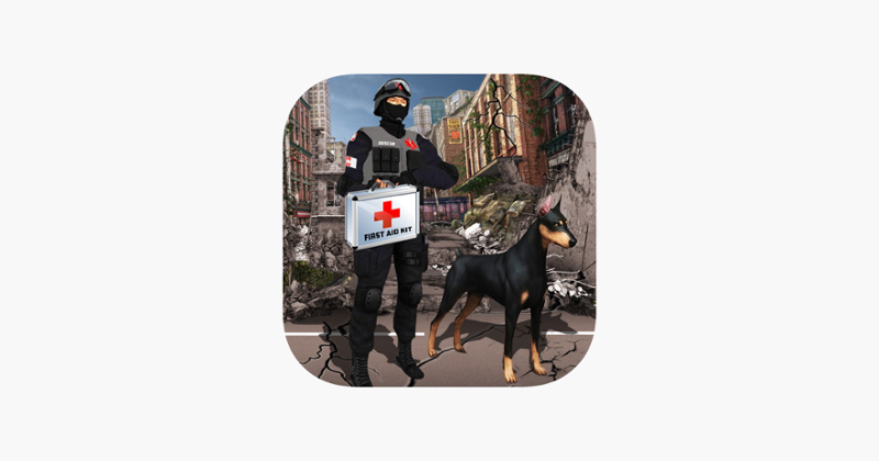 Earthquake Relief &amp; Rescue Simulator : Play the rescue sniffer dog to Help earthquake victims. Game Cover