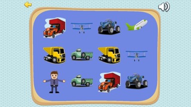 Fantasy AirPlanes And Truck Matching Cards Games for Kids Image