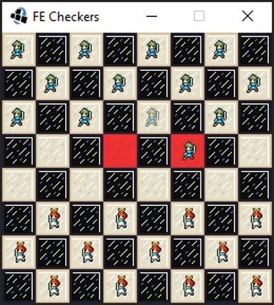 Fire Emblem Themed Checkers (Alm vs Celica) Game Cover