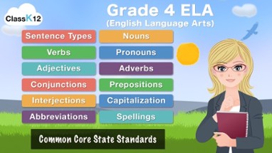 4th Grade Grammar - English grammar exercises fun game by ClassK12 [Lite] Image