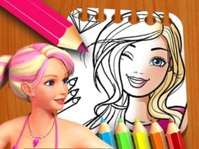 Barbie Doll Coloring Book Image